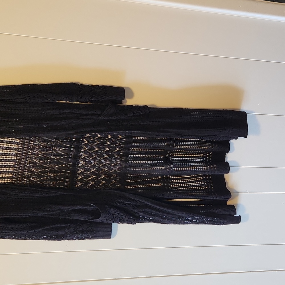 Long Open Knit Duster - Picture 2 of 7